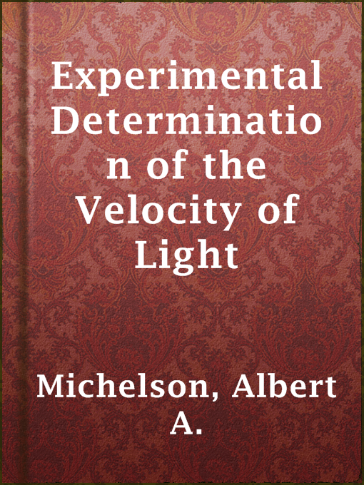 Cover image for Experimental Determination of the Velocity of Light